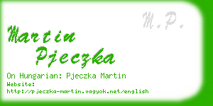 martin pjeczka business card